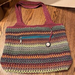 Sak Crochet Shoulder Bag Tote Cambria Multi Woven Multicolored Medium Bag